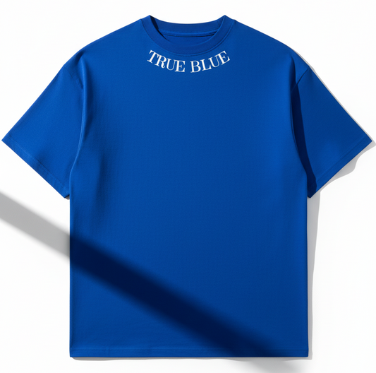 TRUE BLUE OVERSIZED TEE