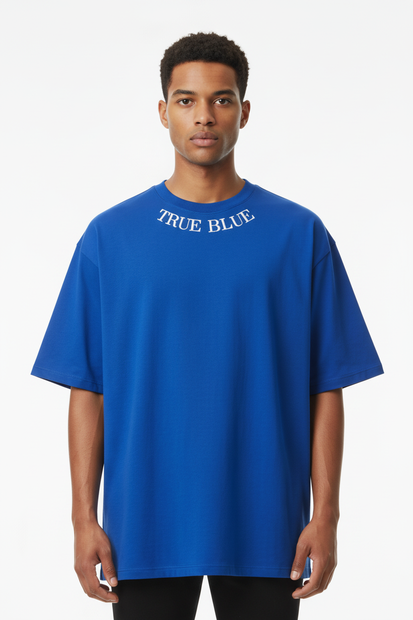 TRUE BLUE OVERSIZED TEE