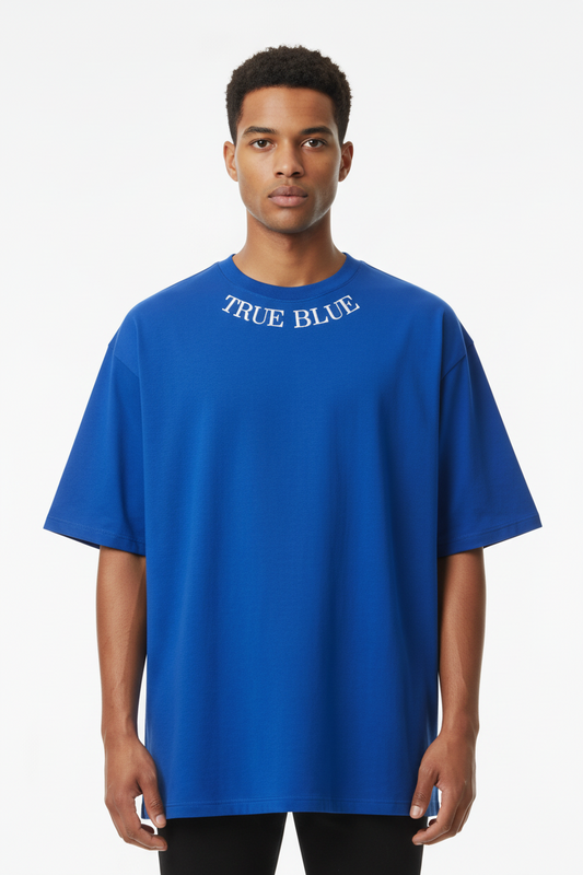 TRUE BLUE OVERSIZED TEE