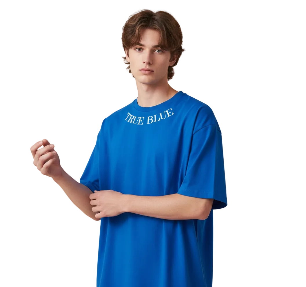 TRUE BLUE OVERSIZED TEE