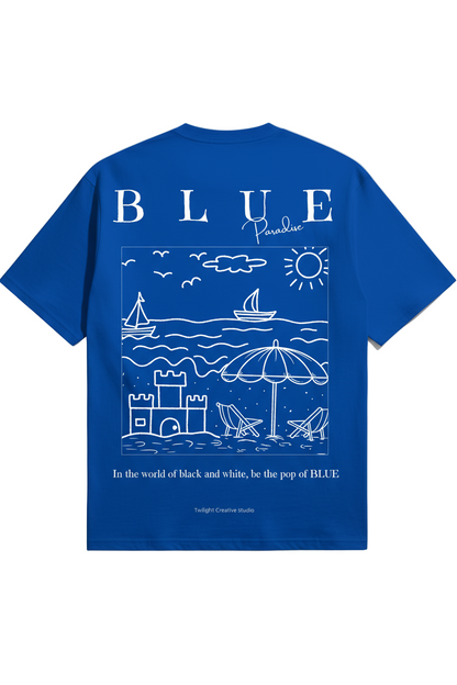 TRUE BLUE OVERSIZED TEE